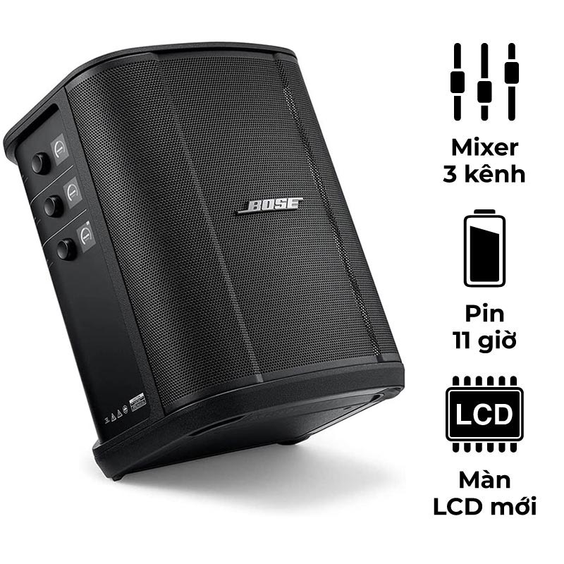 Loa Bose S1 Pro Plus, Pin 11 Giờ, Mixer 3 Kênh, Bluetooth, AUX, XLR, LCD, App Bose Music Loa Bose S1 Pro Plus, Pin 11 Giờ, Mixer 3 Kênh, Bluetooth, AUX, XLR, LCD, App Bose Music