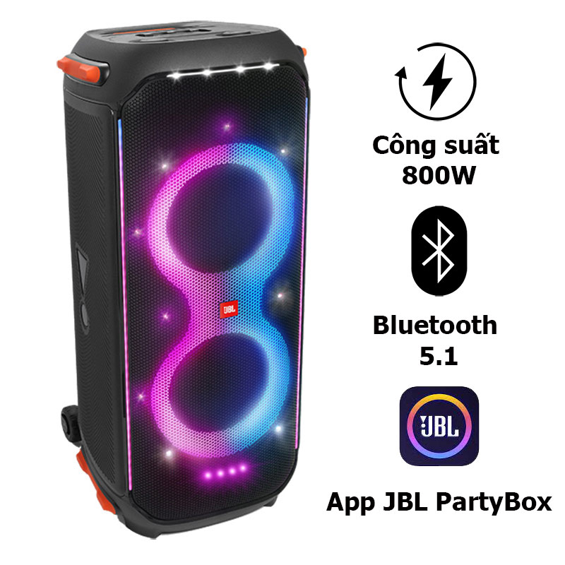 Loa JBL PartyBox 710 Chính Hãng, LED Đẹp, IPX4, Công Suất 800W, Bluetooth, AUX, USB, True Wireless Stereo Loa JBL PartyBox 710 Chính Hãng, LED Đẹp, IPX4, Công Suất 800W, Bluetooth, AUX, USB, True Wireless Stereo