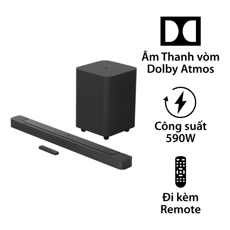 Loa JBL Bar 500 Chính Hãng, Công Suất 590W, Dolby Atmos, Bluetooth 5.0, Wifi, HDMI, Optical, (Âm Thanh Vòm Ảo 5.1 Kênh) Loa JBL Bar 500 Chính Hãng, Công Suất 590W, Dolby Atmos, Bluetooth 5.0, Wifi, HDMI, Optical, (Âm Thanh Vòm Ảo 5.1 Kênh)
