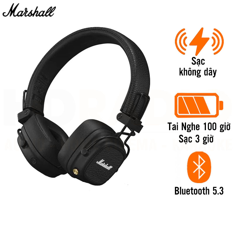 Tai Nghe Chụp tai Marshall Major V (5) Bluetooth 5.3, Pin 100 Giờ, Driver 40mm Tai Nghe Chụp tai Marshall Major V (5) Bluetooth 5.3, Pin 100 Giờ, Driver 40mm