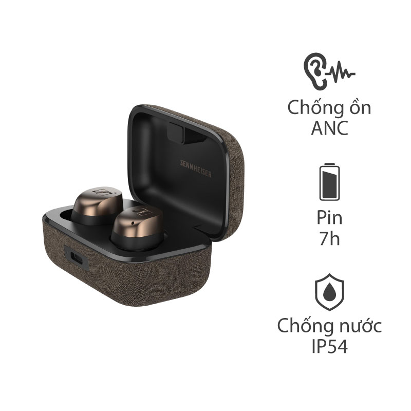 Tai nghe Sennheiser Momentum 4 True Wireless (Không dây, Chống ồn ANC, Pin 37.5H, IP54, Bluetooth 5.4, Hỗ trợ sạc không dây Qi) Tai nghe Sennheiser Momentum 4 True Wireless (Không dây, Chống ồn ANC, Pin 37.5H, IP54, Bluetooth 5.4, Hỗ trợ sạc không dây Qi)